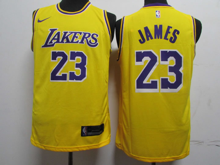Lakers 23 Lebron James Yellow Printed Nike Swingman Jersey,We sell and wholesale Lakers 23 Lebron James Yellow Printed Nike Swingman Jersey on line form chian!